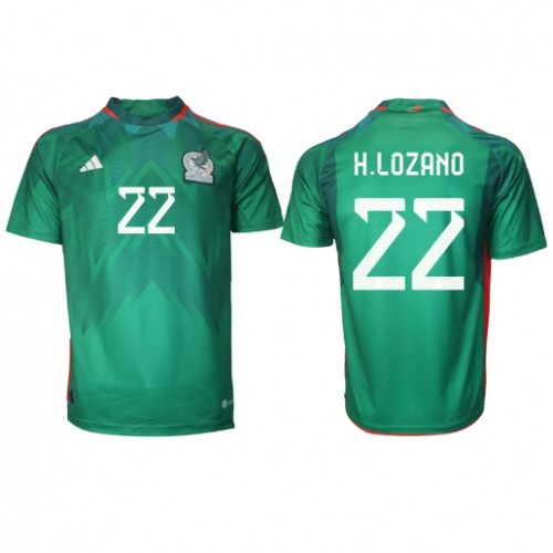 Pánský Fotbalový dres Mexiko Hirving Lozano #22 MS 2022 Domácí Krátký Rukáv